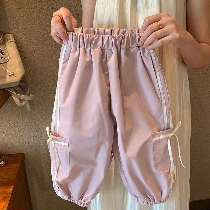 Dječji dvodjelni set u korejskom stilu za proljeće i jesen, jakna s mašnicom i hlače, crtani uzorak, mekan završetak, pamuk 40%