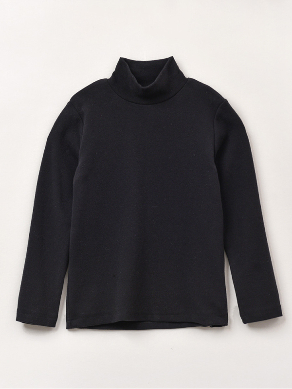 Dječja majica s dugim rukavima i polu-visokim ovratnikom – 95% pamuk, mekana obrada tkanine, za djecu iznad 8 godina, proljeće-jesen (95% pamuk; dugi rukavi; polu-visoki ovratnik; za djecu iznad 8 godina)