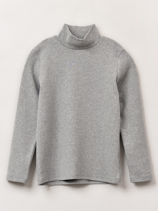 Dječja majica s dugim rukavima i polu-visokim ovratnikom – 95% pamuk, mekana obrada tkanine, za djecu iznad 8 godina, proljeće-jesen (95% pamuk; dugi rukavi; polu-visoki ovratnik; za djecu iznad 8 godina)