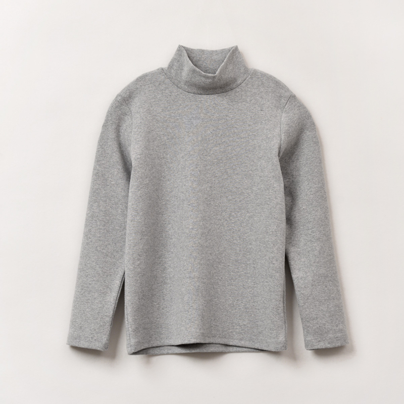 Dječja majica s dugim rukavima i polu-visokim ovratnikom – 95% pamuk, mekana obrada tkanine, za djecu iznad 8 godina, proljeće-jesen (95% pamuk; dugi rukavi; polu-visoki ovratnik; za djecu iznad 8 godina)