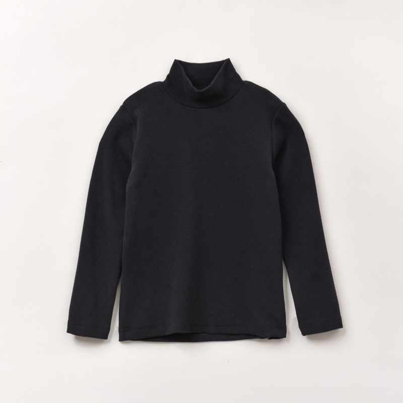 Dječja majica s dugim rukavima i polu-visokim ovratnikom – 95% pamuk, mekana obrada tkanine, za djecu iznad 8 godina, proljeće-jesen (95% pamuk; dugi rukavi; polu-visoki ovratnik; za djecu iznad 8 godina)