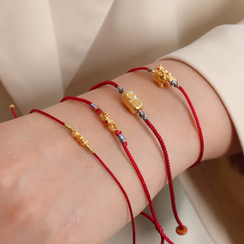 Fonott kötél karkötő, nemzeti stílus, uniszex, kézzel készített, 2024 téli szezon