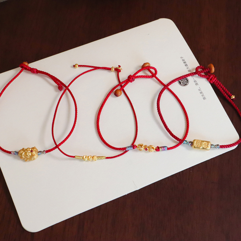 Fonott kötél karkötő, nemzeti stílus, uniszex, kézzel készített, 2024 téli szezon