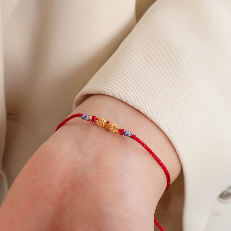 Fonott kötél karkötő, nemzeti stílus, uniszex, kézzel készített, 2024 téli szezon