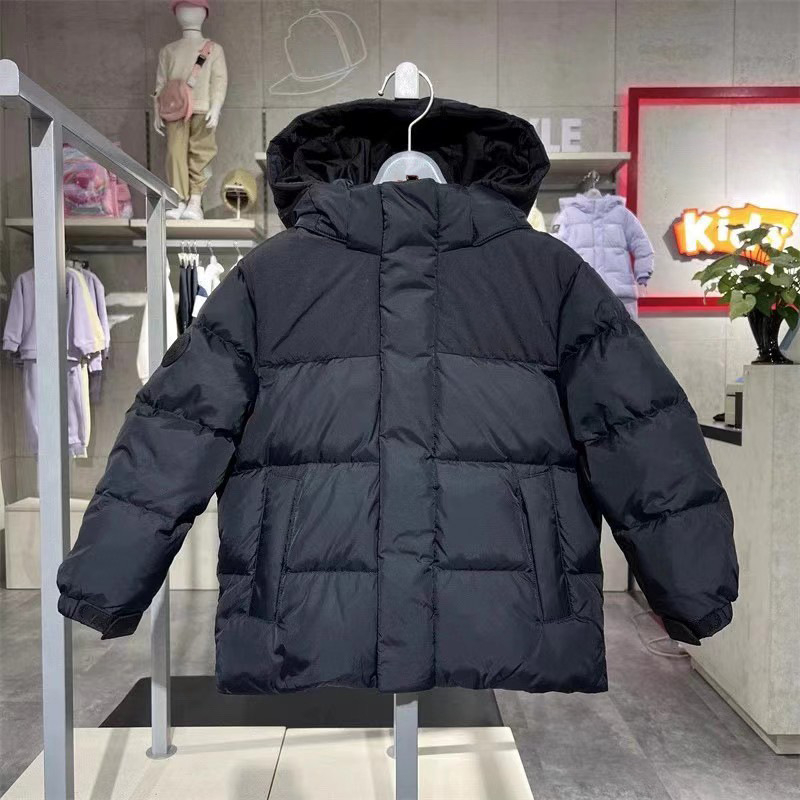 Bērnu kapucēta dūnu jaka, unisex, 8+ gadi (140 cm+), balta pīļu dūnu pildījums, bieza, rāvējslēdzējs