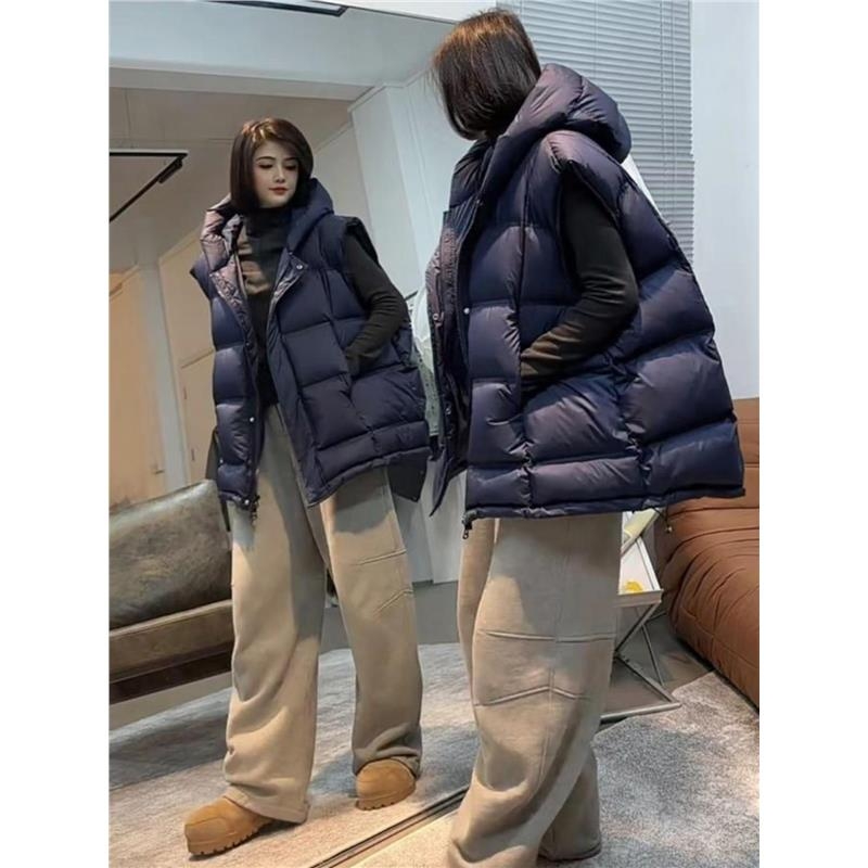 Prsluk s kapuljom, jednobojni, elastična tkanina od spandeksa, zatvarač, zima 2024