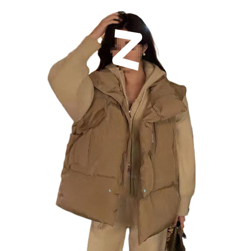 Ženski bez rukava prsluk — V-izrez, jedno dugme, glavni materijal: rayon, punilo: drugo