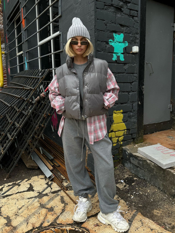 YUES Ženski down vest, uski kroj, punjenje od pačjeg perja 50%, pamuk tkanina, zatvarač sprijeda