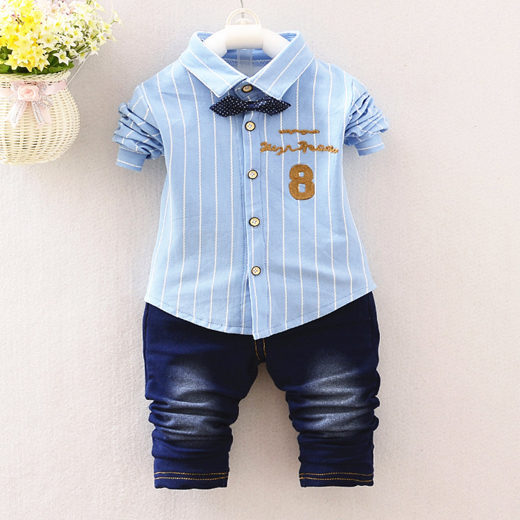 Dječji dvodijelni set: košulja s dugim rukavima i šorc, 95% pamuk, uzrast 1–3 godine, proljeće/jesen