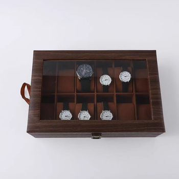 Кутия за съхранение на часовници с капак — луксозна, прахо- и влагозащитена, мултифункционална витрина за бижута, възможност за печат на лого, подходяща за механични часовници