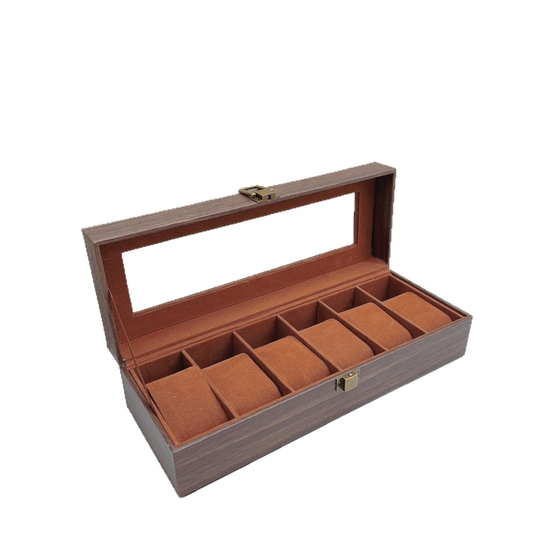 Кутия за съхранение на часовници с капак — луксозна, прахо- и влагозащитена, мултифункционална витрина за бижута, възможност за печат на лого, подходяща за механични часовници