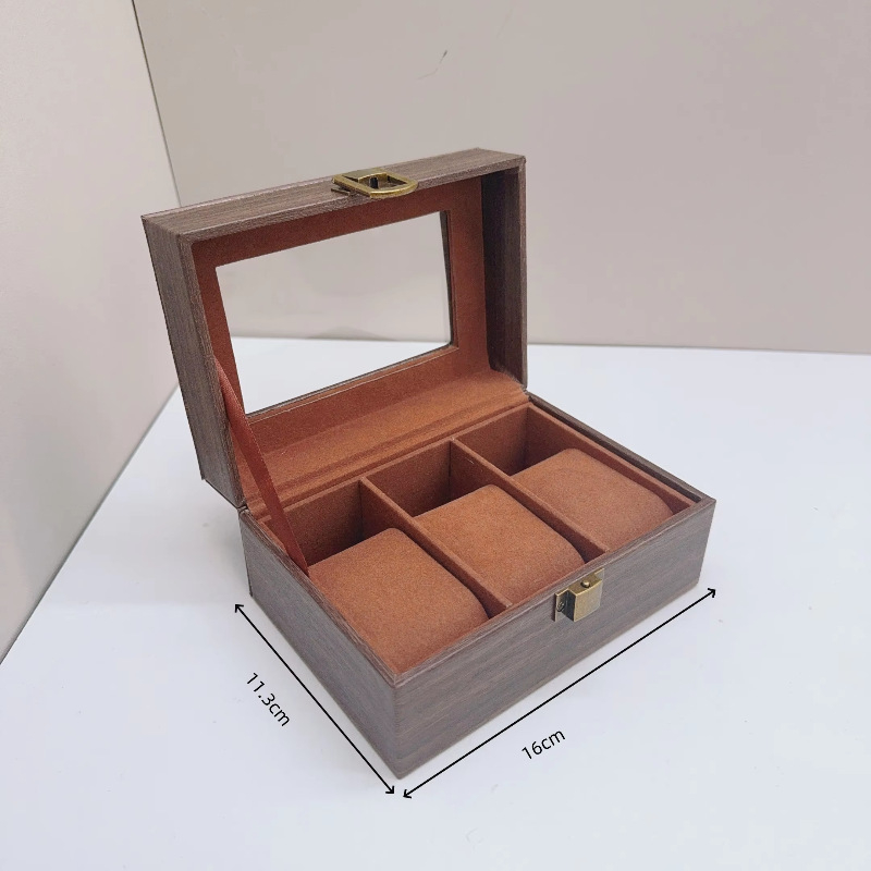 Кутия за съхранение на часовници с капак — луксозна, прахо- и влагозащитена, мултифункционална витрина за бижута, възможност за печат на лого, подходяща за механични часовници