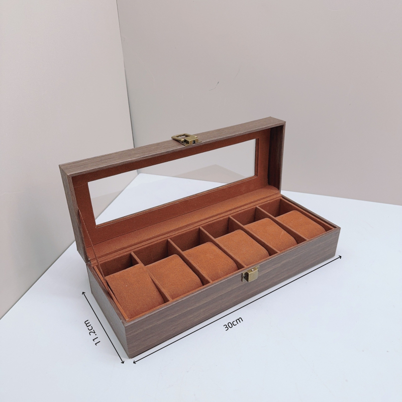 Кутия за съхранение на часовници с капак — луксозна, прахо- и влагозащитена, мултифункционална витрина за бижута, възможност за печат на лого, подходяща за механични часовници