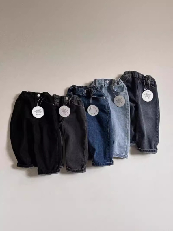 Traperice u korejskom stilu sa elastičnim pojasom, jednobojne, unisex za bebe, svakodnevne udobne hlače