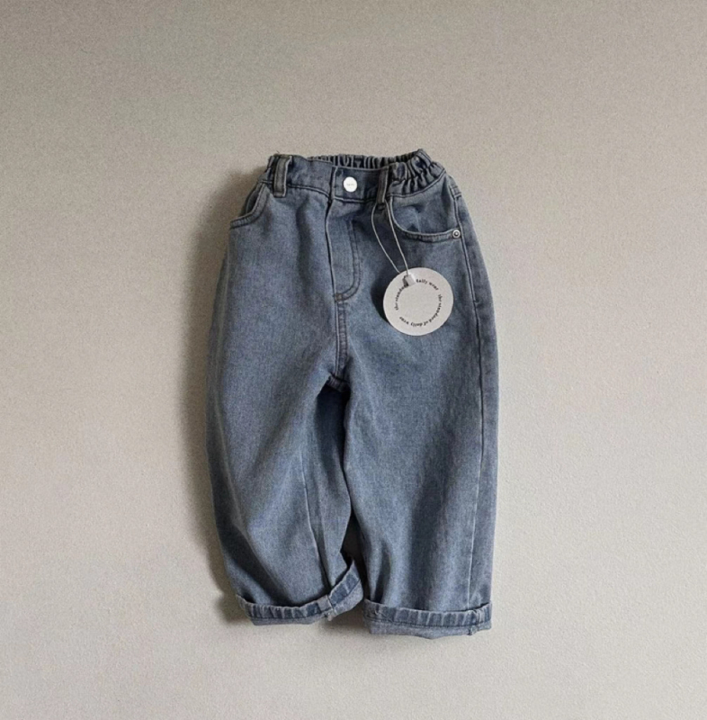 Traperice u korejskom stilu sa elastičnim pojasom, jednobojne, unisex za bebe, svakodnevne udobne hlače