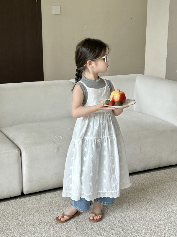 Dječja suknja s trakama od pamuka, casual sling stil, jednobojna, mekano obrađeno platno, podstava od pamuka (uzrast 3–8 godina)