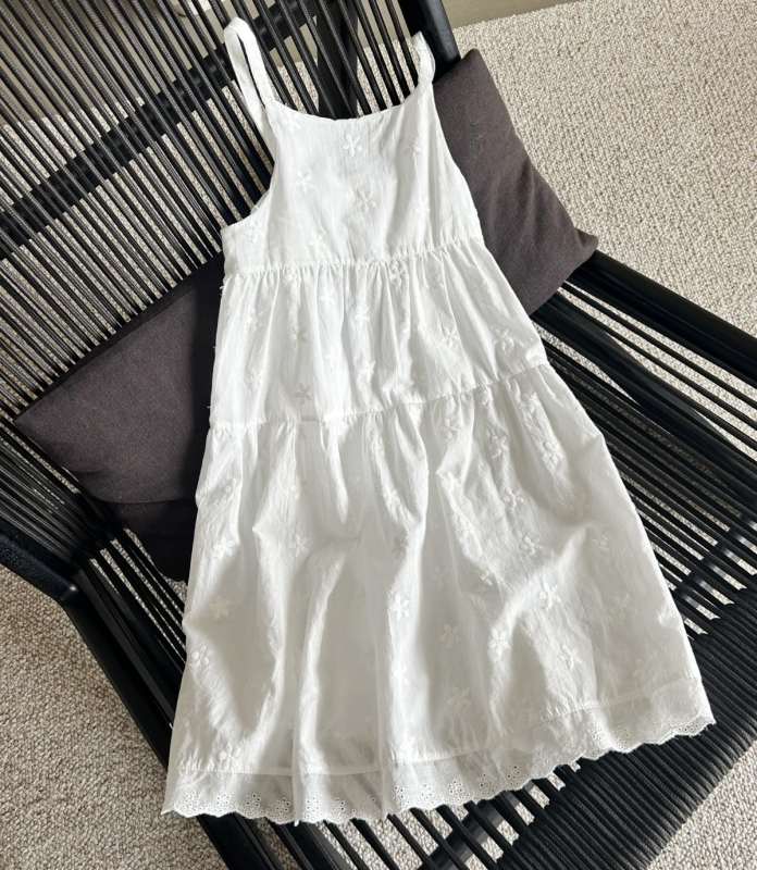 Dječja suknja s trakama od pamuka, casual sling stil, jednobojna, mekano obrađeno platno, podstava od pamuka (uzrast 3–8 godina)