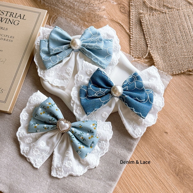 Pitsiline vibu juukseklips tüdrukutele — käsitöö, värske ja magus stiil (Kevad 2025)