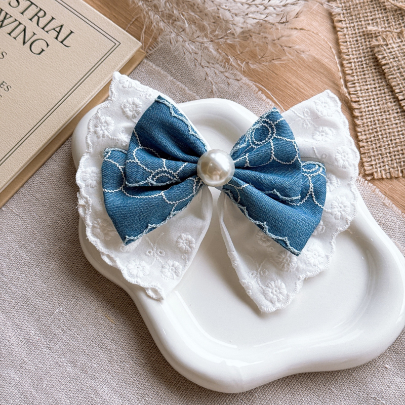 Pitsiline vibu juukseklips tüdrukutele — käsitöö, värske ja magus stiil (Kevad 2025)