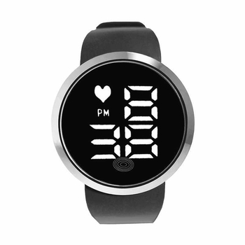 Unisex digitalni sat s velikim brojevima, svijetli zaslon, dodirni TFT zaslon i karbonsko kućište