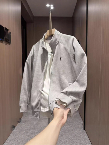 Férfi kardigán pulóver cipzárral és álló gallérral — őszi casualdzseki, laza szabás, hosszú ujjú, fő anyag: nyúl szőre 71–80% + poliészter