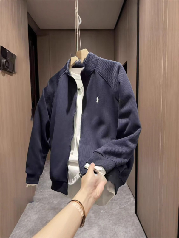 Férfi kardigán pulóver cipzárral és álló gallérral — őszi casualdzseki, laza szabás, hosszú ujjú, fő anyag: nyúl szőre 71–80% + poliészter