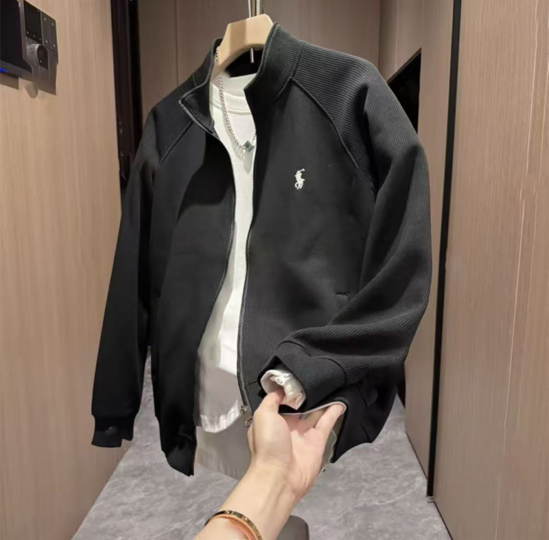 Férfi kardigán pulóver cipzárral és álló gallérral — őszi casualdzseki, laza szabás, hosszú ujjú, fő anyag: nyúl szőre 71–80% + poliészter