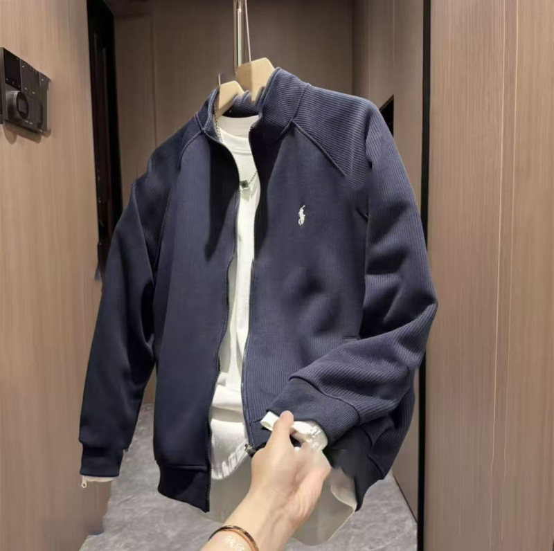 Férfi kardigán pulóver cipzárral és álló gallérral — őszi casualdzseki, laza szabás, hosszú ujjú, fő anyag: nyúl szőre 71–80% + poliészter