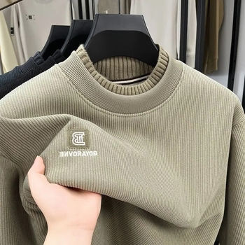 Vyrinis kapucinė su flisinio pamušalo – Corduroy, laisvas kirpimas, ilgos rankovės, 180–250 g