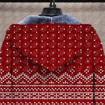 Muški zimski kaput, ležerni kroj, zatvarač, print, okrugli ovratnik