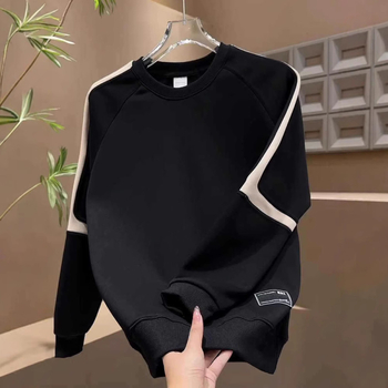 Vyrų Amerikos retro džemperis su apvaliu kaklu, laisvas kirpimas, medvilnė 71–80%