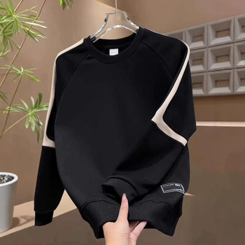 Vyrų Amerikos retro džemperis su apvaliu kaklu, laisvas kirpimas, medvilnė 71–80%