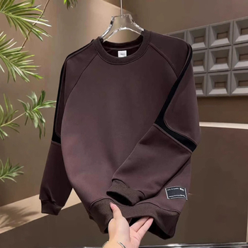 Vyrų Amerikos retro džemperis su apvaliu kaklu, laisvas kirpimas, medvilnė 71–80%