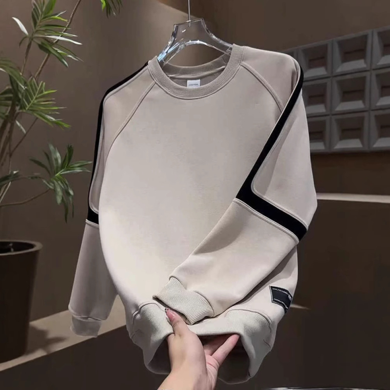 Vyrų Amerikos retro džemperis su apvaliu kaklu, laisvas kirpimas, medvilnė 71–80%