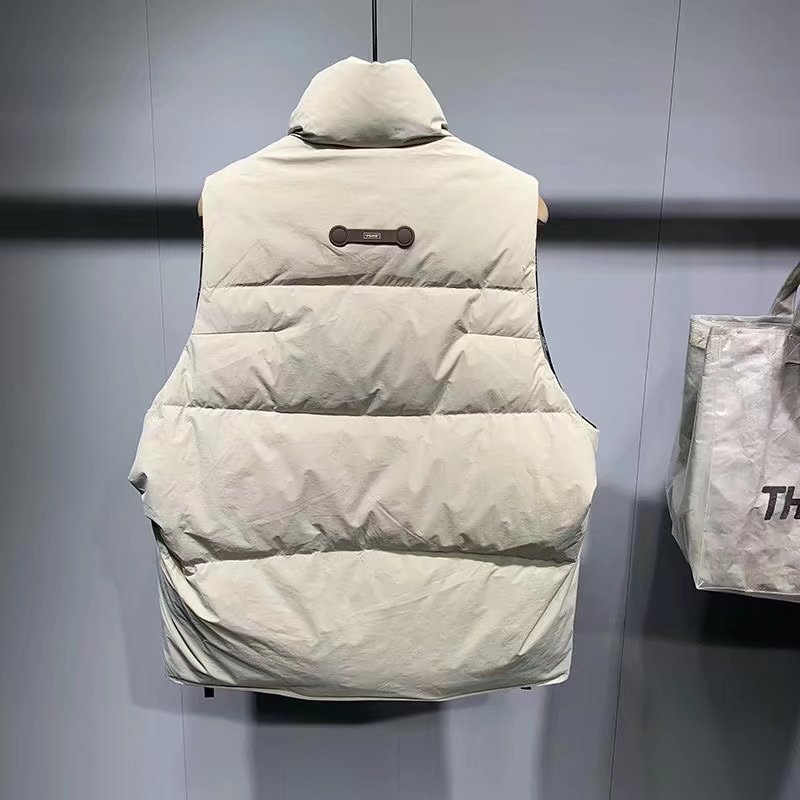 Muška vest Harajuku stil, Oxford tkanina, poliestersko punjenje, uski kroj