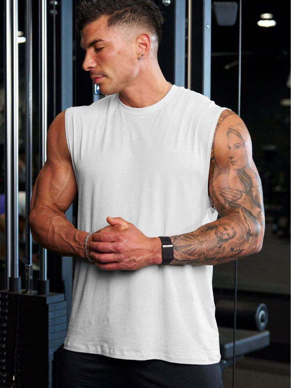 YOUNGLA sport vest kirjaprindiga – Loose Fit, puuvill, suvi 2025