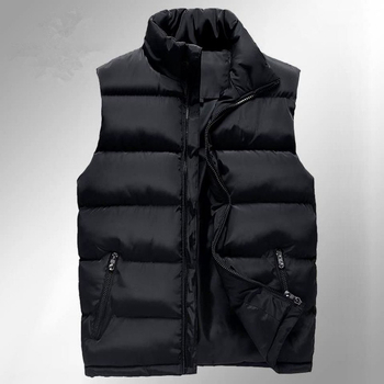 Muška vesta s punom od pamuka, korejskog stila, slobodan kroj, zatvarač, poliester mješavina (80% poliester)