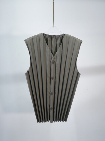 Pamuk vesta, japanski retro stil, V-neck, široka silueta, za muškarce