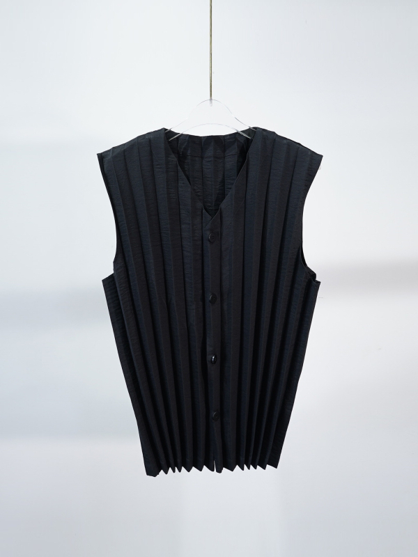 Pamuk vesta, japanski retro stil, V-neck, široka silueta, za muškarce