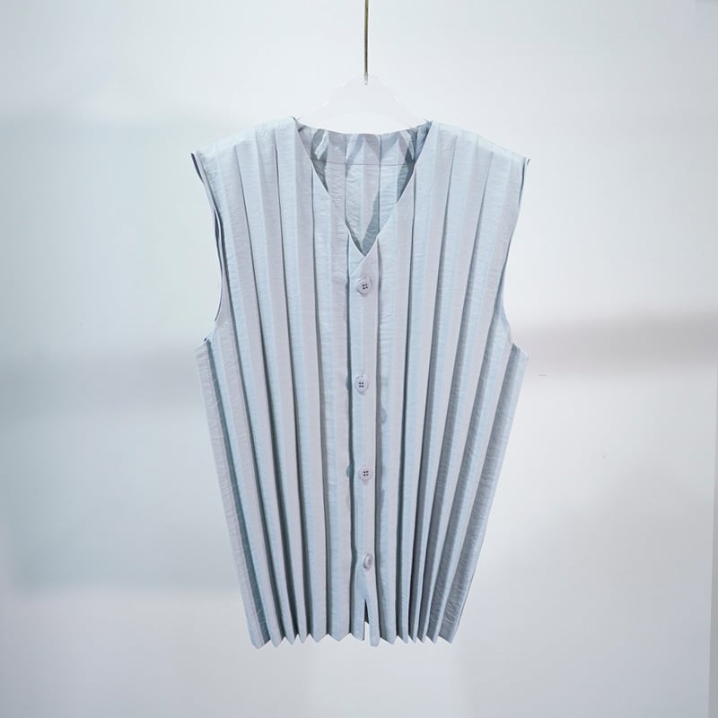 Pamuk vesta, japanski retro stil, V-neck, široka silueta, za muškarce