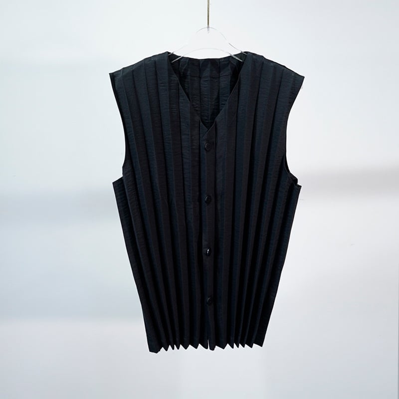 Pamuk vesta, japanski retro stil, V-neck, široka silueta, za muškarce