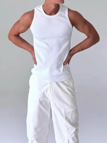 Meeste treeningvest, kootud, elastne kitsas lõige, 100% polüester, igapäevaseks treenimiseks