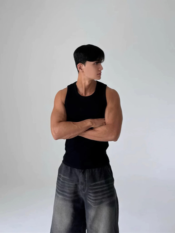 Meeste treeningvest, kootud, elastne kitsas lõige, 100% polüester, igapäevaseks treenimiseks