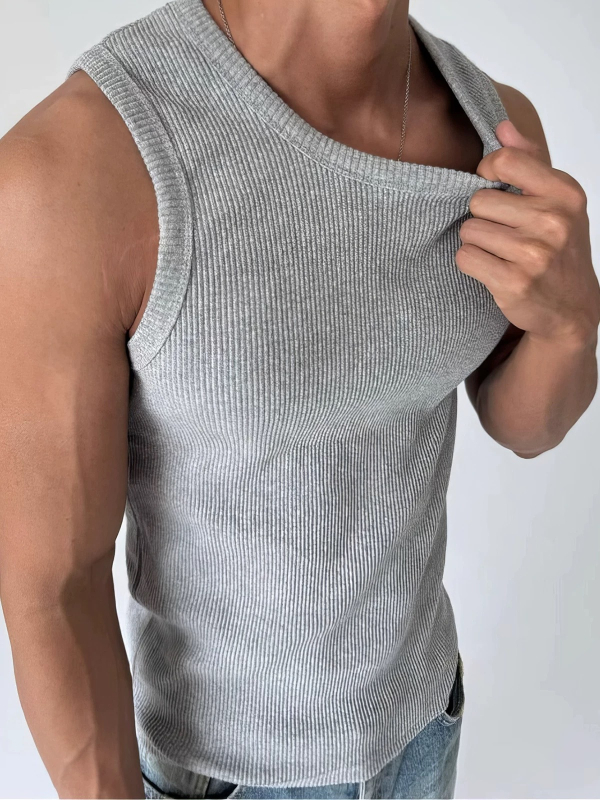 Meeste treeningvest, kootud, elastne kitsas lõige, 100% polüester, igapäevaseks treenimiseks