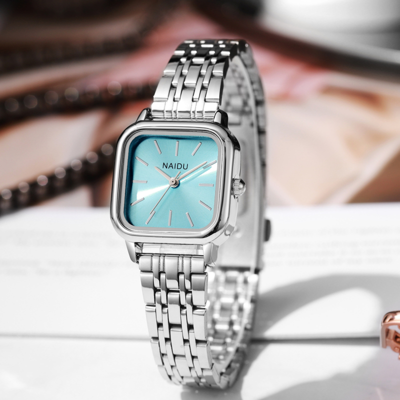 NAIDU ND3290-011 Quartz sat, Svjetsko vrijeme, Kvadratni brojčanik promjera 24 mm, Pokret 68