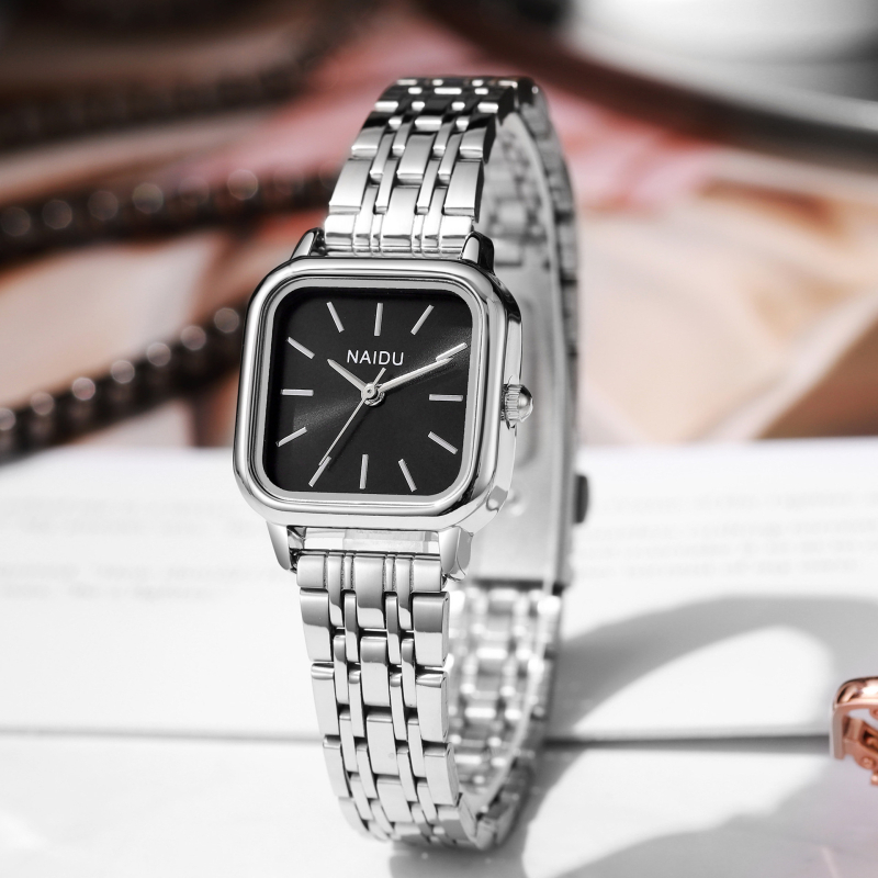 NAIDU ND3290-011 Quartz sat, Svjetsko vrijeme, Kvadratni brojčanik promjera 24 mm, Pokret 68