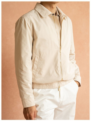 Vyrinė René De Lefebvre vandeniui atspari striukė su gobtuvu – laisvas kirpimas, užtrauktukas, ilgos rankovės