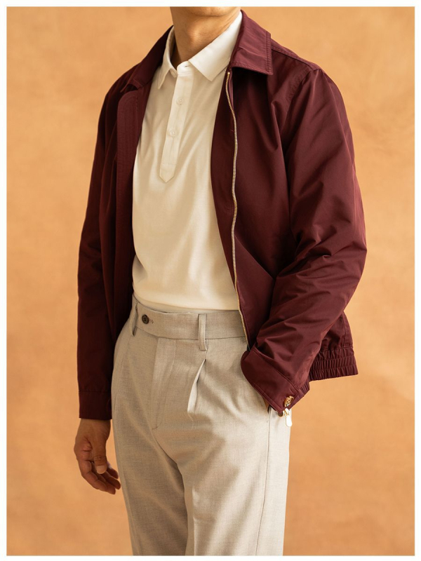 Vyrinė René De Lefebvre vandeniui atspari striukė su gobtuvu – laisvas kirpimas, užtrauktukas, ilgos rankovės