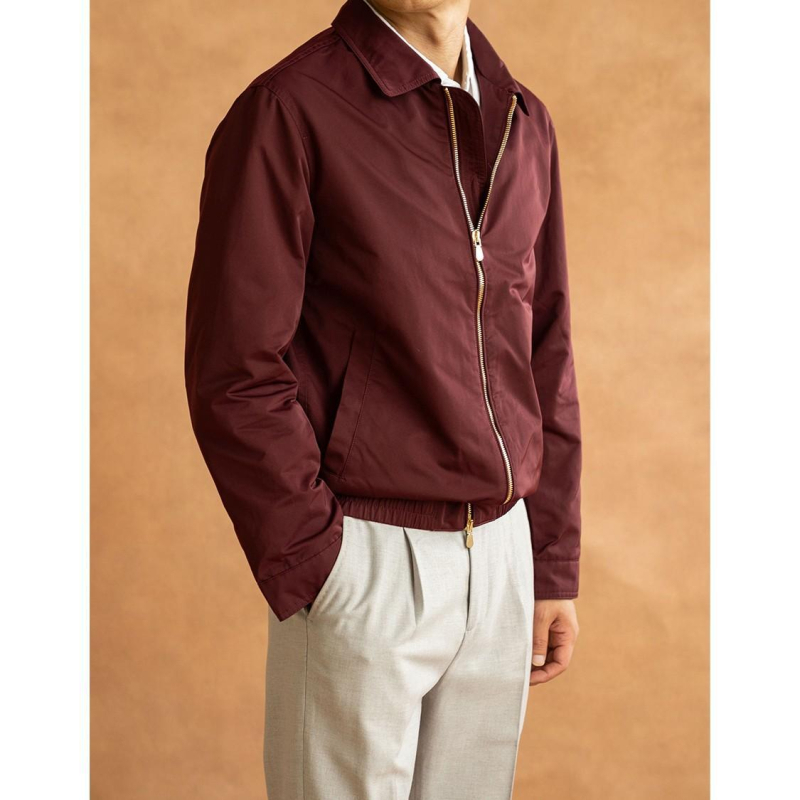 Vyrinė René De Lefebvre vandeniui atspari striukė su gobtuvu – laisvas kirpimas, užtrauktukas, ilgos rankovės