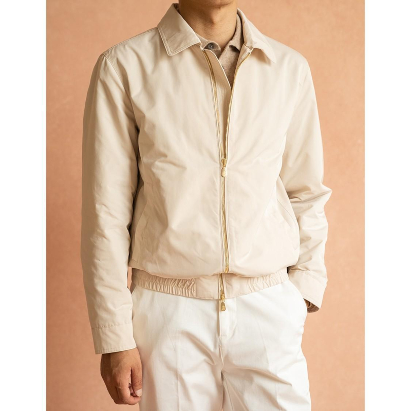 Vyrinė René De Lefebvre vandeniui atspari striukė su gobtuvu – laisvas kirpimas, užtrauktukas, ilgos rankovės